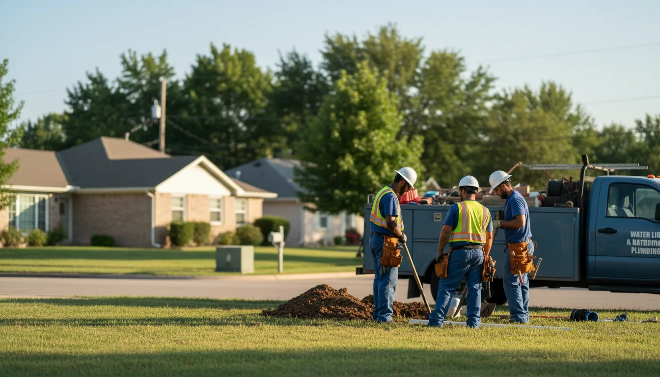Residential water line and bathroom plumbing service in Union City, NJ